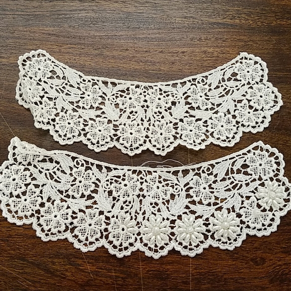 Vintage Lacy Pieces  - 
Collars Partially Beaded - Picture 1 of 2
